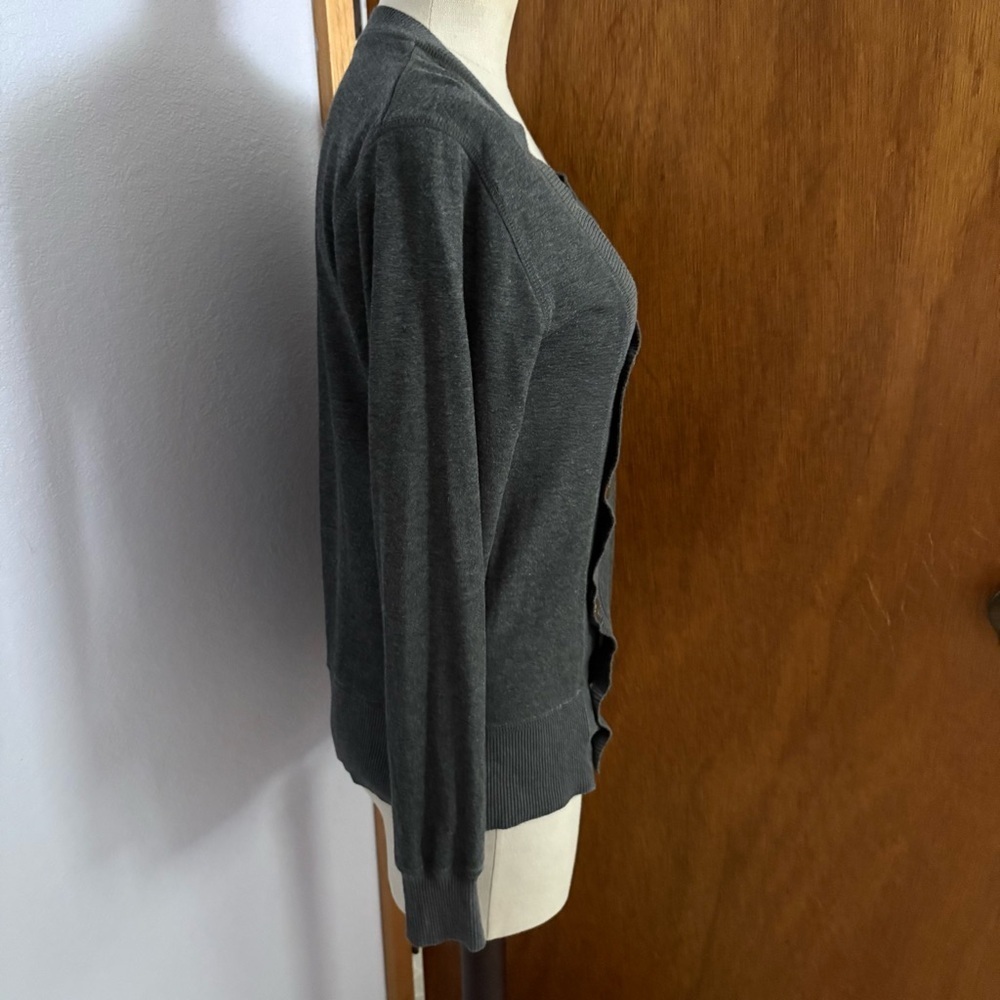 VIVIENNE WESTWOOD Man sz 46 sz S Gray Asymmetrical Cardigan Tencel - Picture 6 of 10